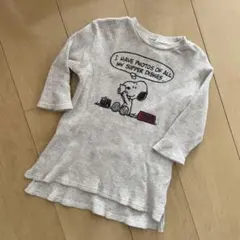 スヌーピー　長袖ワンピース