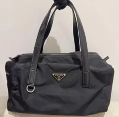 希少 PRADA ハンドバッグ ポコノ ダークネイビー レッド(クロコ型押 