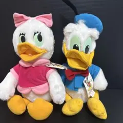 当時物　ドナルドダック＆デイジー　ヴィンテージ　　ぬいぐるみ　昭和レトロのサムネイル
