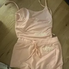 ピンク タンクトップ ショートパンツセット XS