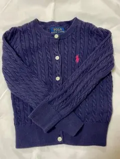 POLO RALPH LAUREN ケーブルニットカーディガン ネイビー