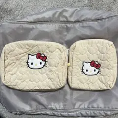 韓国ダイソー　ハローキティ ポーチ 2個セットのサムネイル