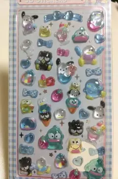 サンリオはぴだんぶいボンボンドロップシール風3Dシール