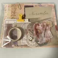 お*き様 おすそ分け₍ᐢ‥ᐢ₎♡コラージュ素材シール 紙モノ 50枚＋マステ1本