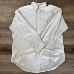 90'sRalph Lauren YARMOUTHボタンダウンシャツ クリーム色