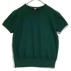 UNIQLO ユニクロ　メリノクルーネックセーター　緑　M