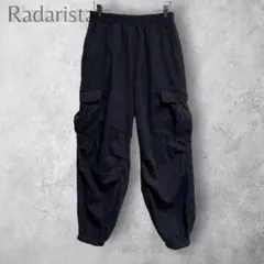 【Radarista】カーゴパンツ ブラック Mサイズ　ウエストゴム 洗える