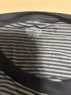 ピ*ン様 2枚セット　ユニクロ　ヒートテック　長袖 Tシャツ Lサイズ ストライ