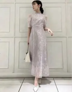 snidel スパンコールレースドレス 0