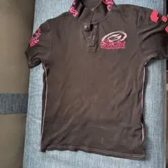 Gotcha Golfwear ポロシャツ ブラック ピンクのサムネイル