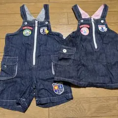 ミキハウス　オーバーオール　ジャンパースカートセット