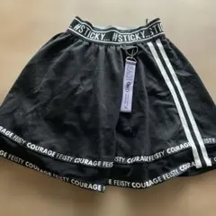 SPACE OPERA 黒 ストライプ スカート 140