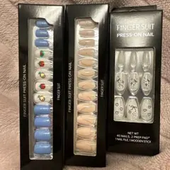 フィンガースーツネイルチップ3個セット