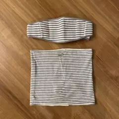 犬印本舗　腹巻き　骨盤ベルト　グレーボーダー　Mサイズ