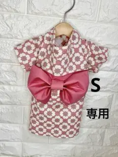 ハンドメイド犬服・浴衣風赤ドレス ・ちりめん細工金魚ちゃん付き帯 ハンドメイド犬服・浴衣風赤ドレス ・ちりめん細工金魚ちゃん付き帯