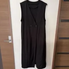 ロングベスト ブラック