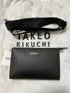TAKEO KIKUCHI ブラックショルダーバッグ