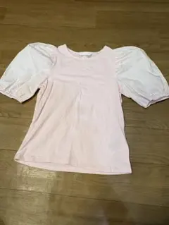 H&M パフスリーブ Tシャツ ピンク XS 155cmのサムネイル