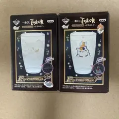 一番くじ　夏目友人帳　ニャンコ先生　Ｅ賞　グラス　蓄光　2点セット