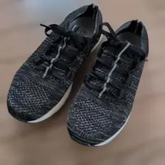 上り坂効果トレーニングシューズ 　黒 ニット 　Lサイズ