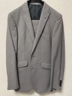 Mr.JUNKO グレー ストライプ ビジネススーツ 170/76 YA5