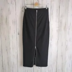 【みど様専用】GUブラック タイトスカート フロントジッパー