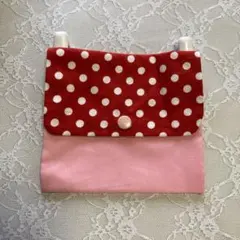 移動ポケット 赤と白の水玉模様クリック付き