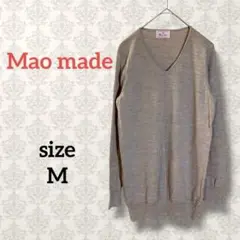 マオメイド【M】ウールVネックニットチュニック フェミニン 体型カバー シンプルのサムネイル