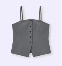 新品gu 完売品　フロントボタンビスチェ