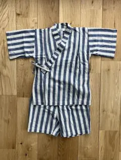 ペアマノン キッズ甚平 ストライプ 110cm