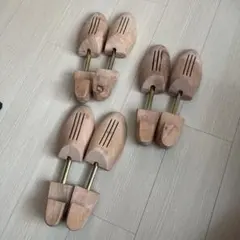 木製シューキーパー・シューツリー　メンズ　28cm〜30cm 3足セット