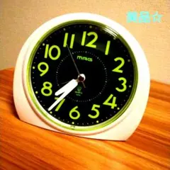 ☆MAG 目覚まし時計 連続秒針 電子音アラーム スヌーズ☆美品