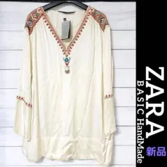 ♥️ ZARA BASIC ♥️ 長袖トップス 刺繍トップス ハンドメイドのサムネイル