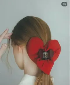 【新品】anemone ハートシュシュクリップ【3way】