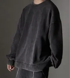 ハイクオリティーコットン/ケミカルオーバーダイ クルーネックスウェット
