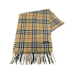 未使用Burberrysバーバリー ノバチェック マフラー ラムウール ベージュのサムネイル