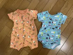 BREEZE プリントベビーロンパース2点セット70センチ