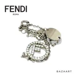 Fendi フェンディ エフイズ ブレスレット シルバー ラインストーン Fロゴ