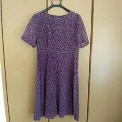 リバティ風花柄　ワンピース　LL