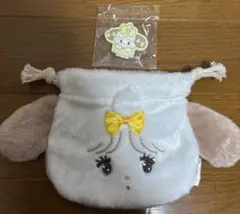 mikko ミッコ スフレ ガチャガチャフェイス巾着 ノベルティアクリルクリップ