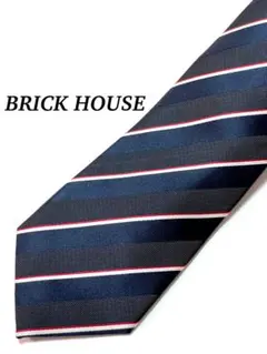まとめ購入で大幅値引き BRICKHOUSE ストライプ ネクタイ ポリエステル