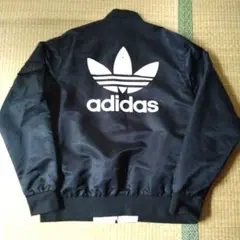 【新品未使用品】adidas アディダス ブラック MA-1ジャケット L adidas ma1 ma-1 カレッジ ルーズフィット ボンバージャケット