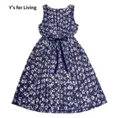 Y's for Living ワイズ 藍染 カットワーク レース ワンピースのサムネイル