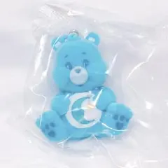 ケアベア フロッキーフィギュアマスコット ベッドタイムベア 水色 ガチャ