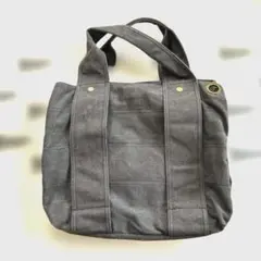 グレー/キャンバス／トートバッグ