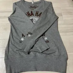 グレー Vネック トレーナー