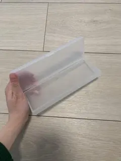 透明プラスチック製スナップ式筆箱