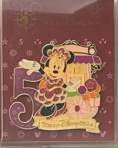 【レア物】東京ディズニーシー 5周年 ミニーマウス　限定　ピンバッジ③