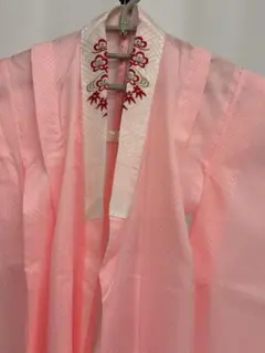 ピンク 長襦袢 刺繍入り.(5883)