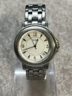 GUESS ゲス 腕時計 クォーツ デイト シルバー 稼働品